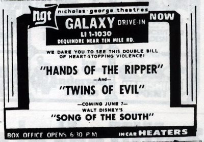 Galaxy Drive-In Theatre - News Ad (newer photo)